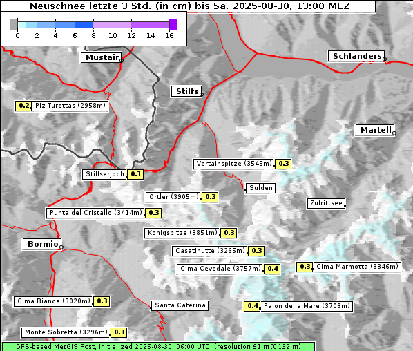 Neuschnee, 30. 8. 2025