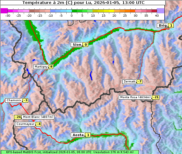 Temperatur, 5. 1. 2026