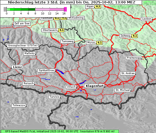 Niederschlag, 2. 10. 2025