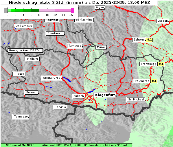 Niederschlag, 25. 12. 2025