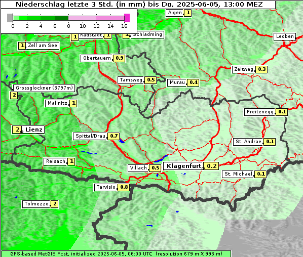Niederschlag, 5. 6. 2025