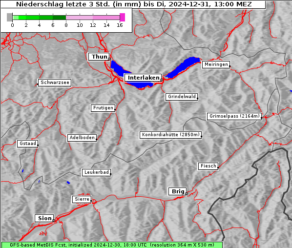 Niederschlag, 31. 12. 2024