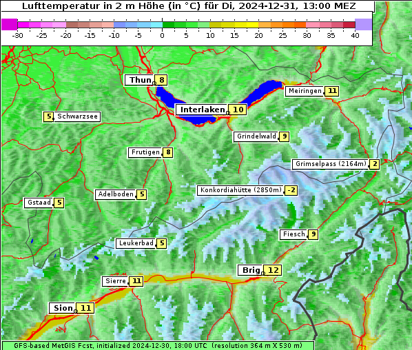 Temperatur, 31. 12. 2024