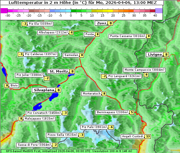 Temperatur, 6. 4. 2026