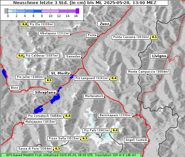 Neuschnee, 28. 5. 2025