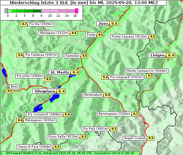 Niederschlag, 28. 5. 2025