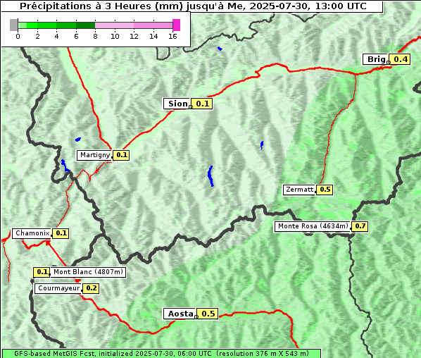 Niederschlag, 30. 7. 2025