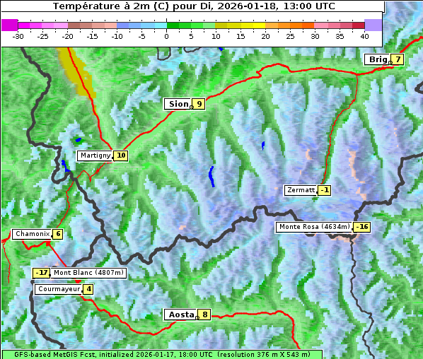 Temperatur, 18. 1. 2026