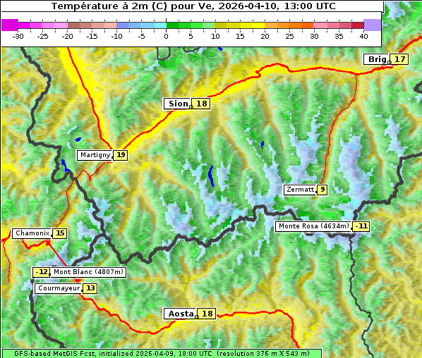 Temperatur, 10. 4. 2026