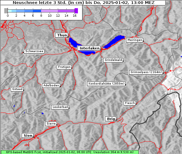 Neuschnee, 2. 1. 2025