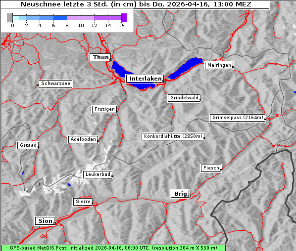 Neuschnee, 16. 4. 2026
