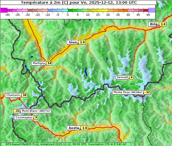 Temperatur, 12. 12. 2025