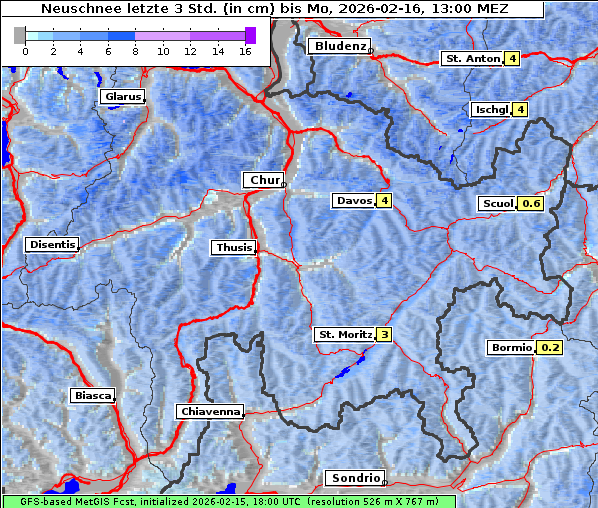 Neuschnee, 16. 2. 2026