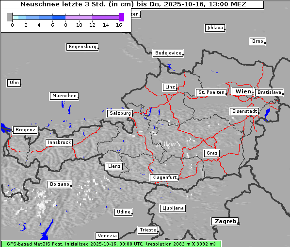 Neuschnee, 16. 10. 2025