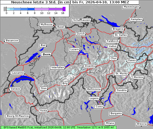 Neuschnee, 10. 4. 2026