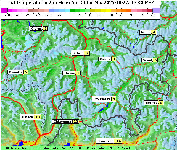 Temperatur, 27. 10. 2025