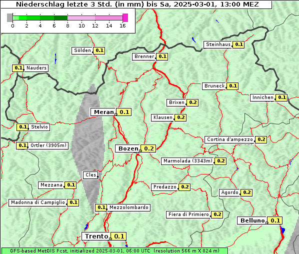 Niederschlag, 1. 3. 2025