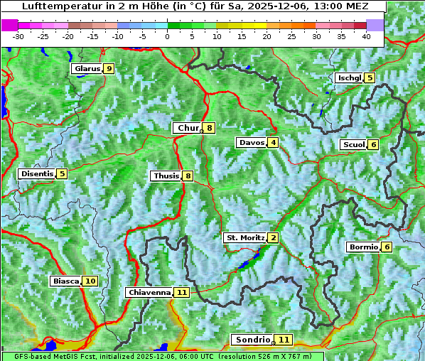 Temperatur, 6. 12. 2025