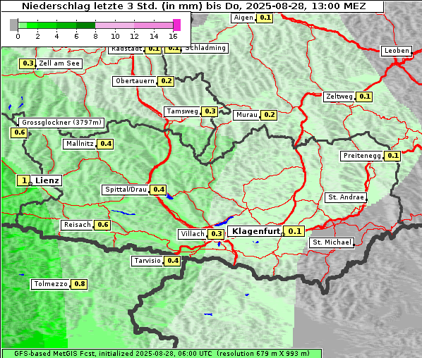 Niederschlag, 28. 8. 2025