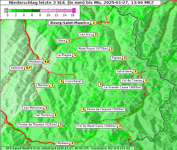 Niederschlag, 27. 1. 2025