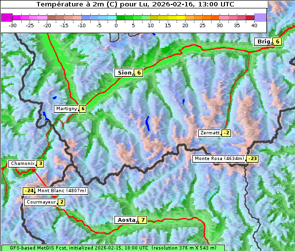 Temperatur, 16. 2. 2026
