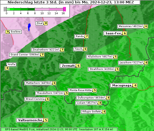 Niederschlag, 23. 12. 2024