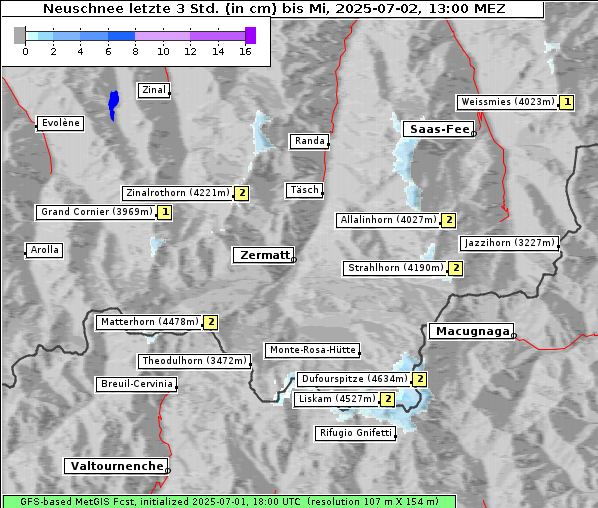 Neuschnee, 2. 7. 2025