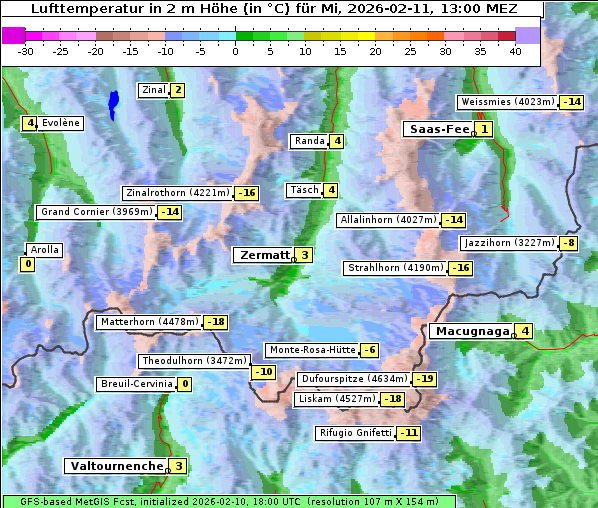 Temperatur, 11. 2. 2026