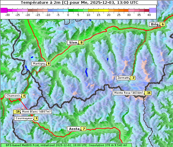 Temperatur, 3. 12. 2025