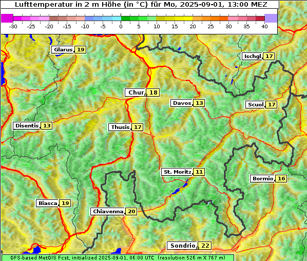 Temperatur, 1. 9. 2025