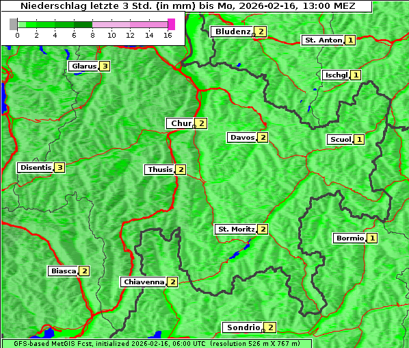 Niederschlag, 16. 2. 2026