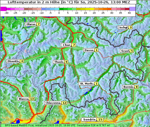 Temperatur, 26. 10. 2025