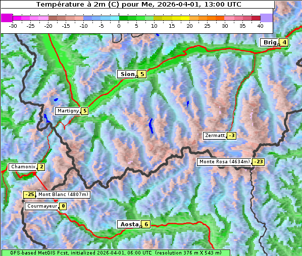 Temperatur, 1. 4. 2026