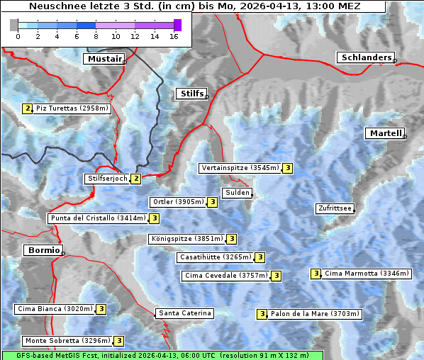 Neuschnee, 13. 4. 2026