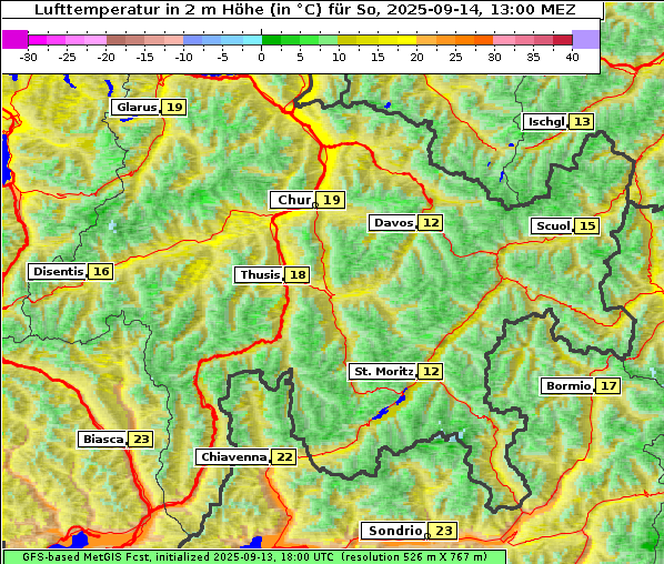 Temperatur, 14. 9. 2025