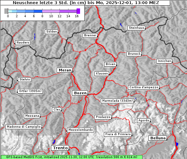 Neuschnee, 1. 12. 2025