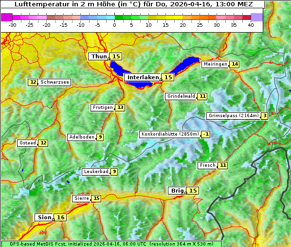 Temperatur, 16. 4. 2026