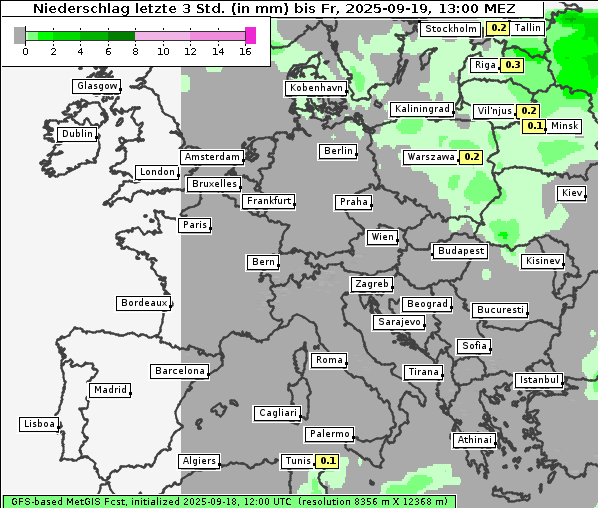 Niederschlag, 19. 9. 2025