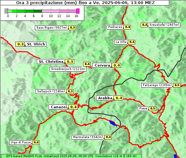 Niederschlag, 6. 6. 2025