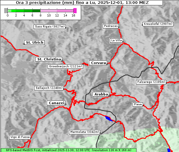 Niederschlag, 1. 12. 2025