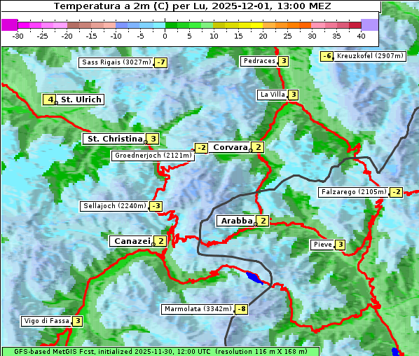 Temperatur, 1. 12. 2025