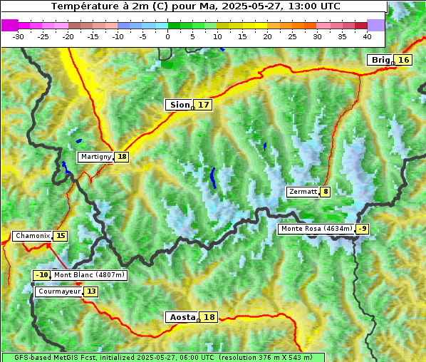 Temperatur, 27. 5. 2025