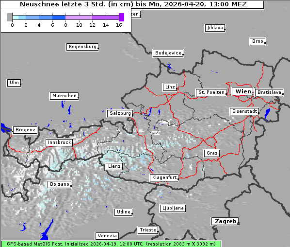 Neuschnee, 20. 4. 2026