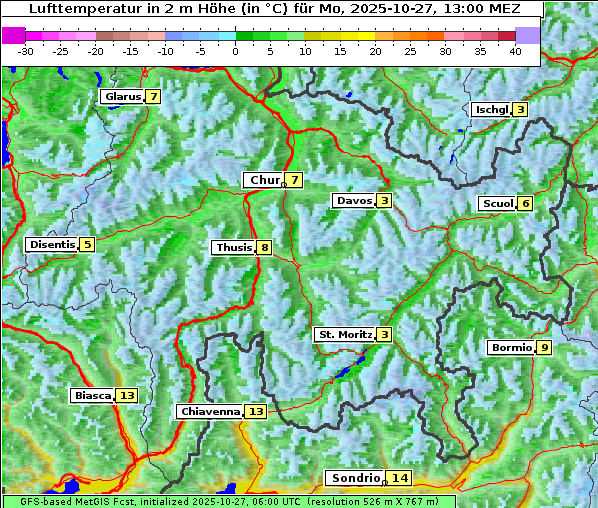 Temperatur, 27. 10. 2025