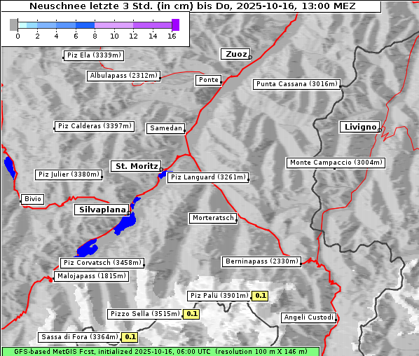 Neuschnee, 16. 10. 2025
