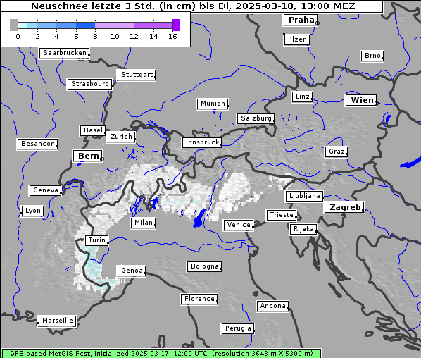 Neuschnee, 18. 3. 2025