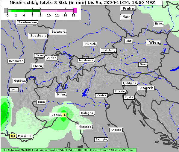 Niederschlag, 24. 11. 2024