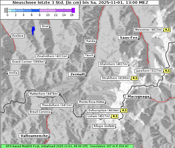 Neuschnee, 1. 11. 2025