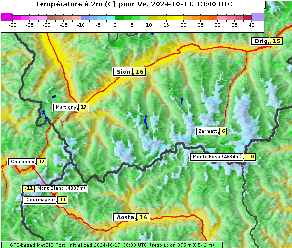 Temperatur, 18. 10. 2024