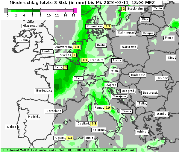 Niederschlag, 11. 3. 2026